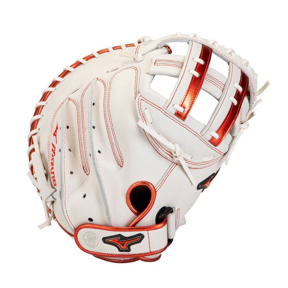 Mizuno MVP Prime SE Fastpitch 34" Női Catchers Mitt Fehér/Piros IAR519780